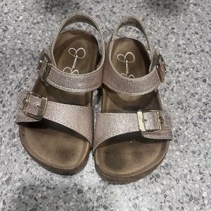 Jessica Simpson Kids Metallic Rose Sandal with Buckles